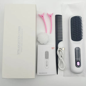 GloxyComb Cordless Straightening Brush