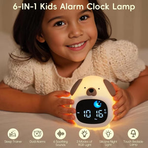 MornoChan Kids Sleep Training Alarm Clock with Sunrise Light