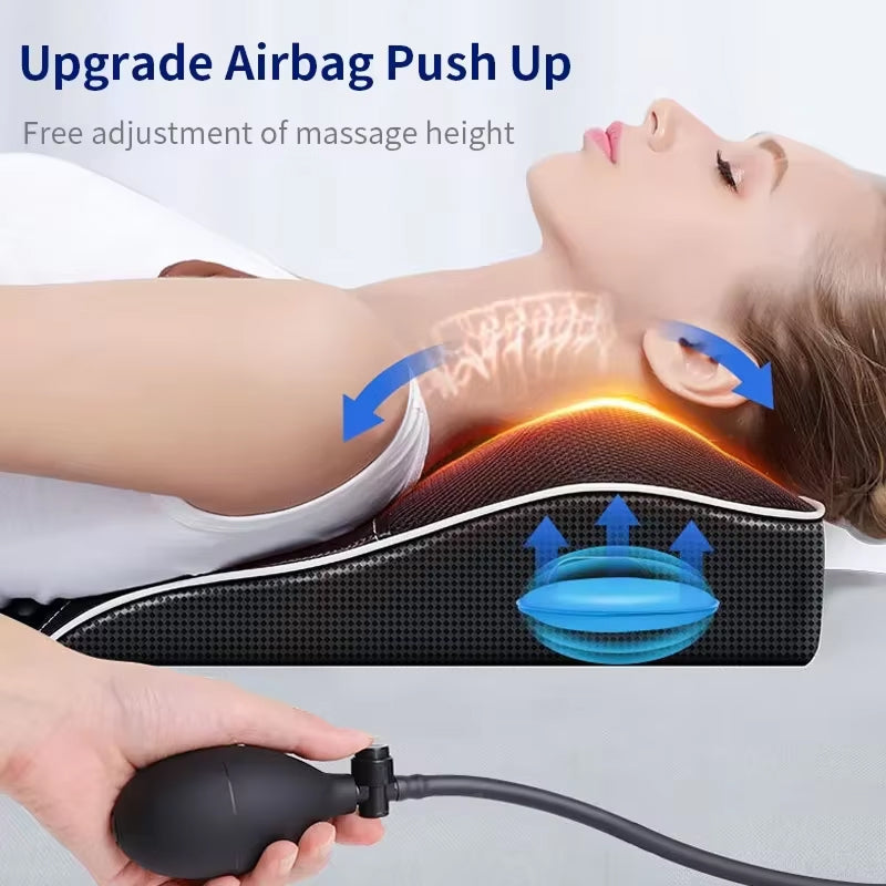 NeckoNova Deep Tissue Heated Massage Pillow for Neck and Back Relief