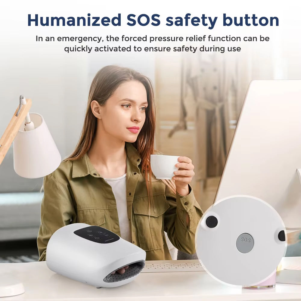 Palmoraf Hand Massager with Heat and Compression