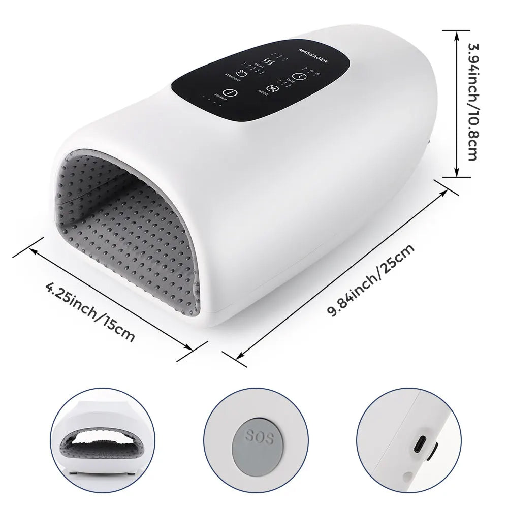 Palmoraf Hand Massager with Heat and Compression