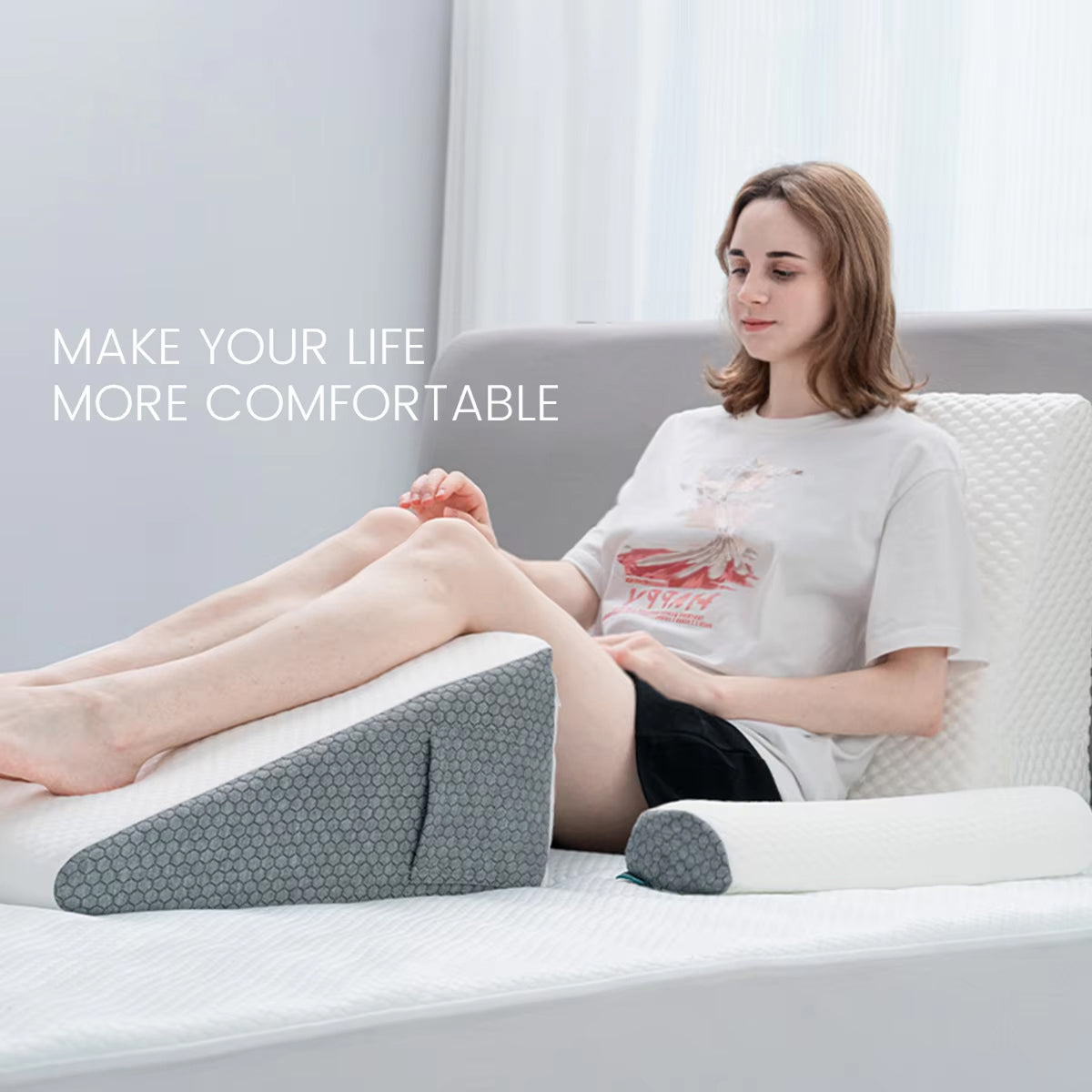 PropZilia - Bed Wedge Pillow For A Deep Sleep