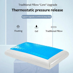 SlipiKool Gel Cooling Memory Foam Pillow for Neck Pain & Hot Sleepers
