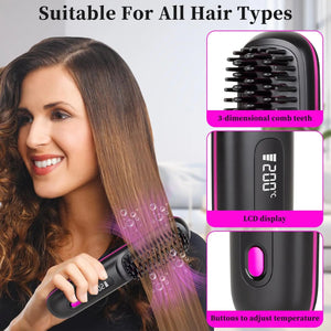 GloxyComb Cordless Straightening Brush