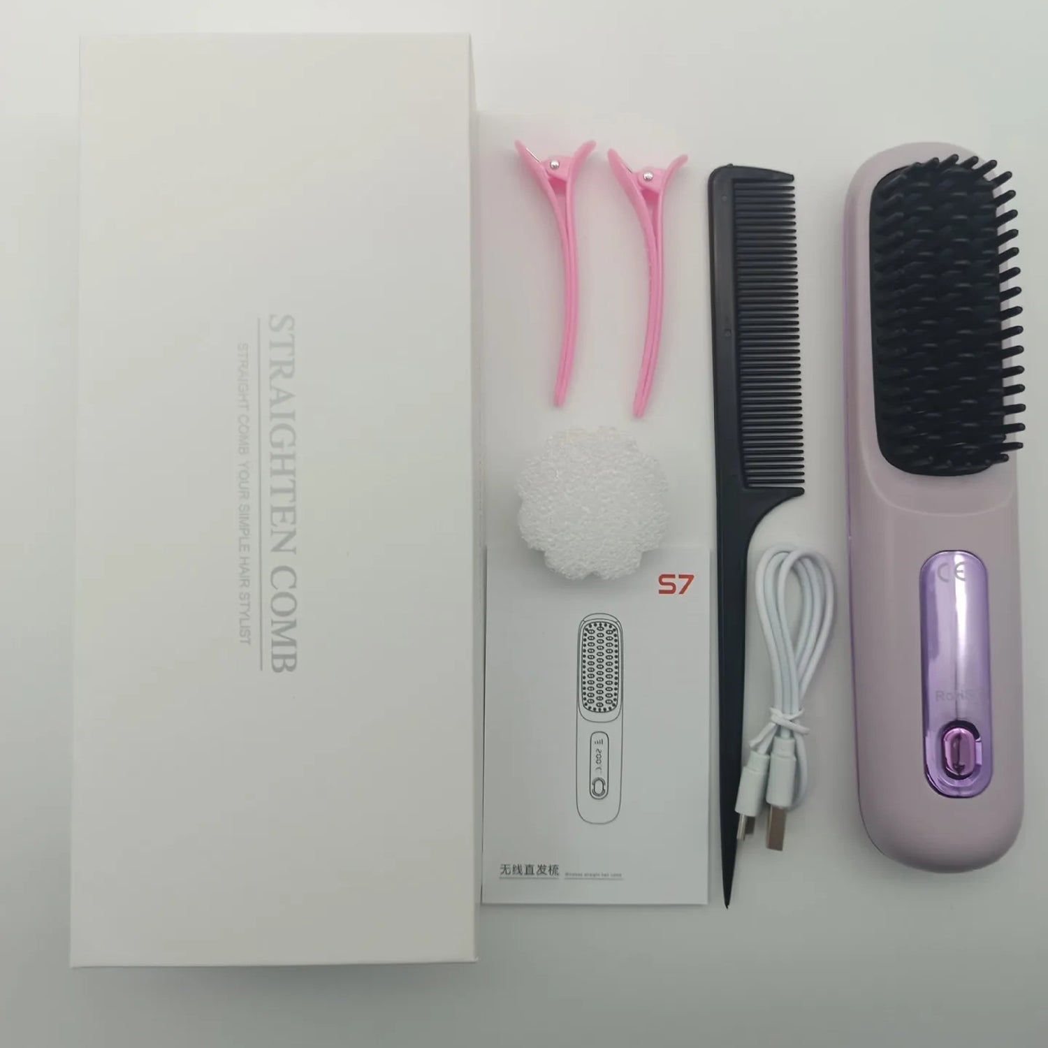 GloxyComb Cordless Straightening Brush