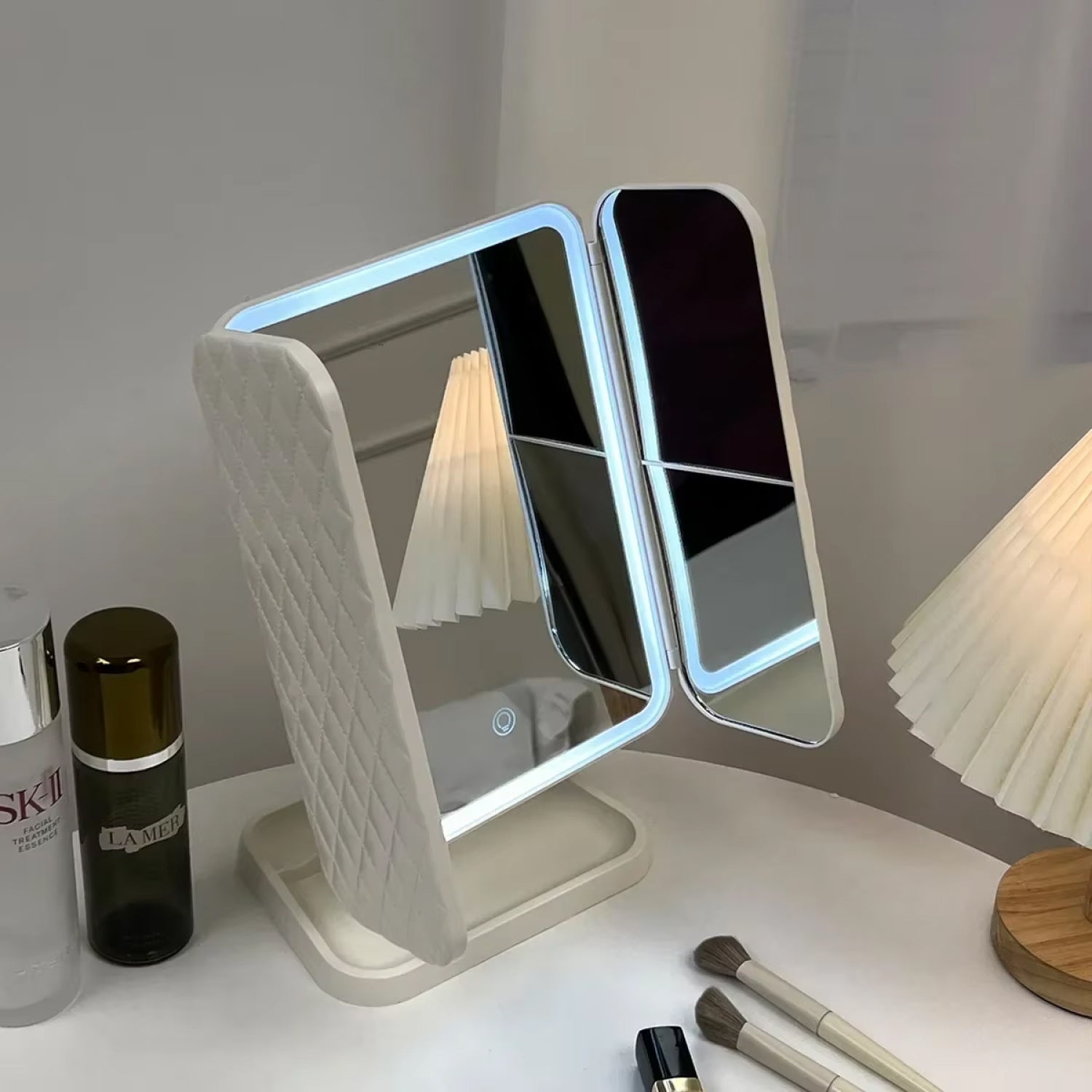 MinaViax Tri-Fold LED Makeup Mirror
