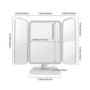 MinaViax Tri-Fold LED Makeup Mirror