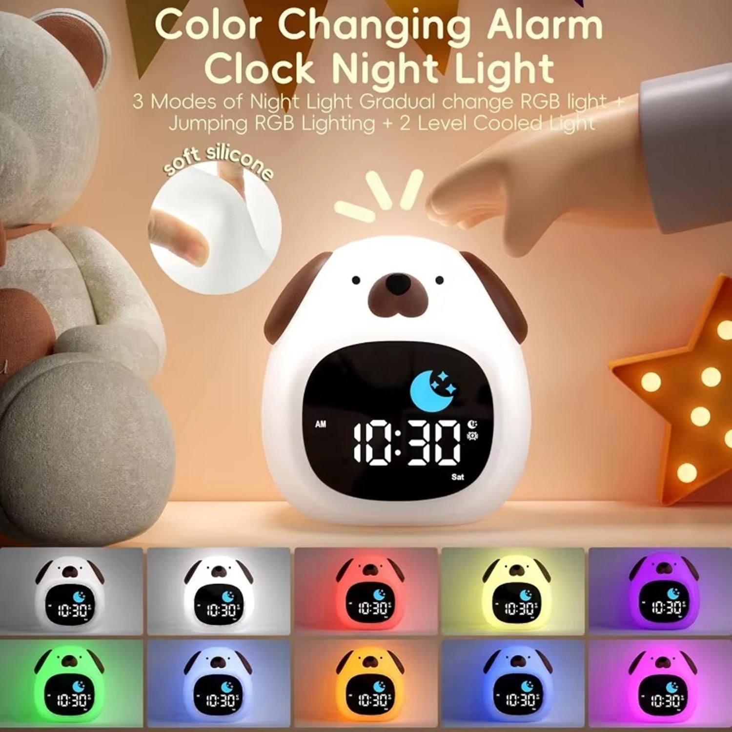 MornoChan Kids Sleep Training Alarm Clock with Sunrise Light