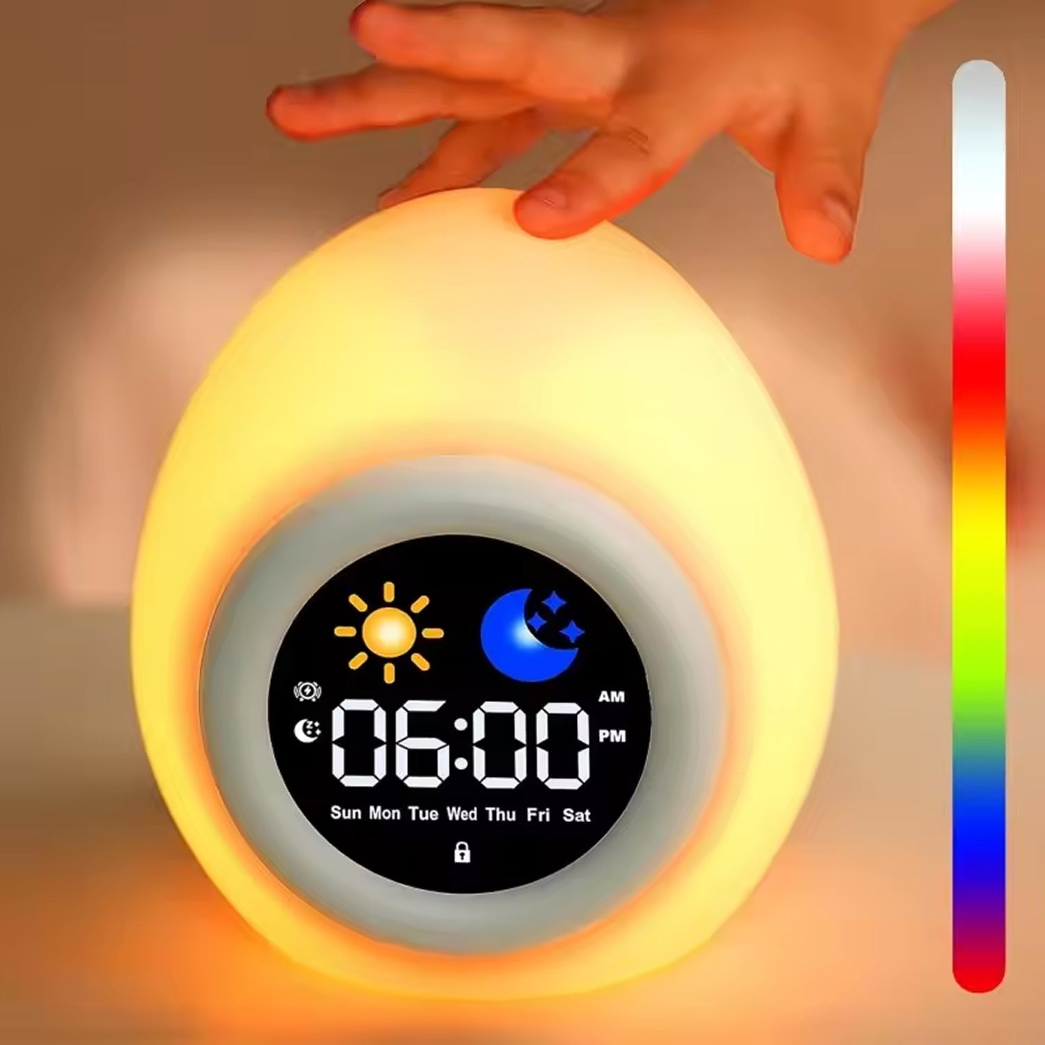 MornoChan Kids Sleep Training Alarm Clock with Sunrise Light