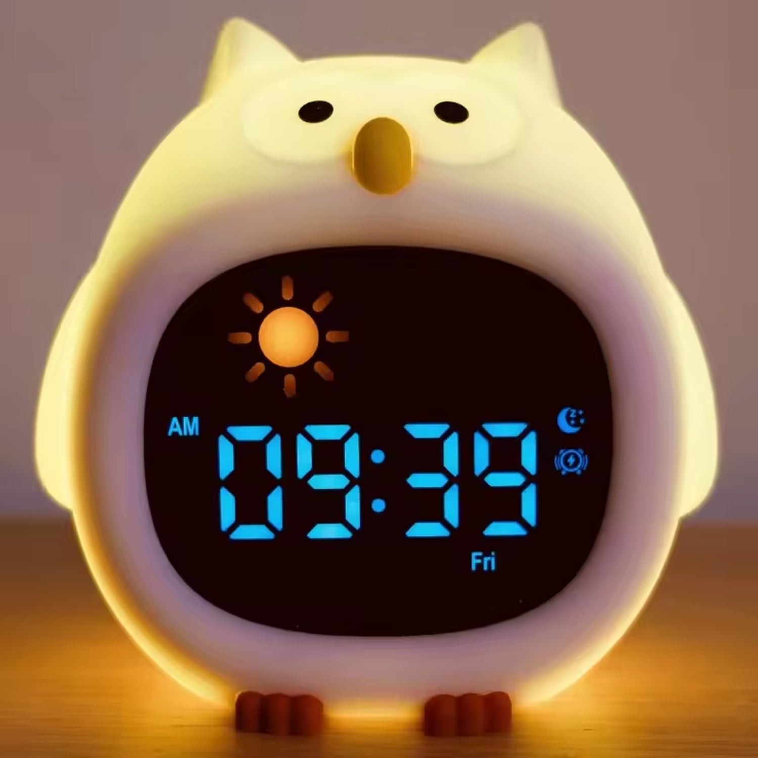 MornoChan Kids Sleep Training Alarm Clock with Sunrise Light