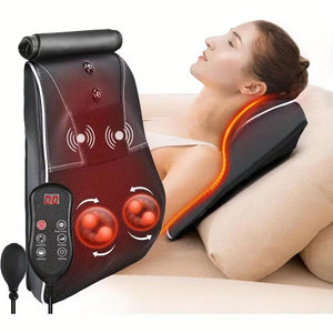 NeckoNova Deep Tissue Heated Massage Pillow for Neck and Back Relief