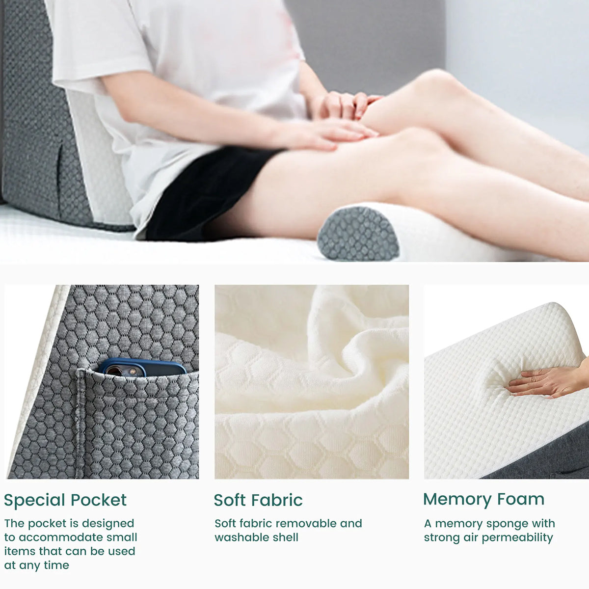 PropZilia - Bed Wedge Pillow For A Deep Sleep
