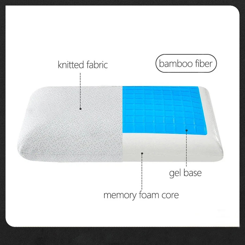 SlipiKool Gel Cooling Memory Foam Pillow for Neck Pain & Hot Sleepers