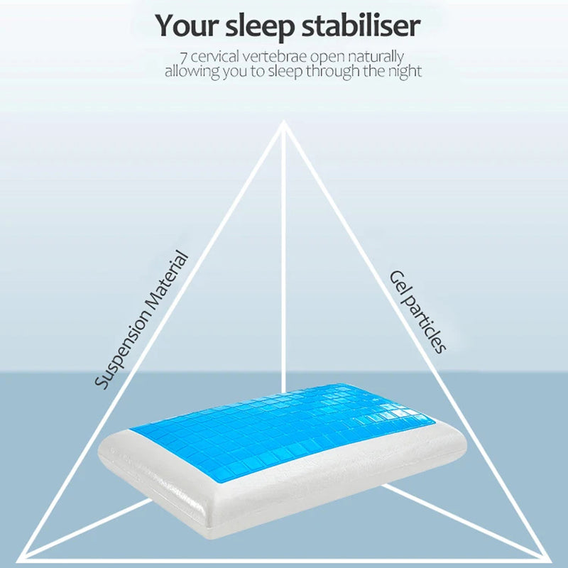 SlipiKool Gel Cooling Memory Foam Pillow for Neck Pain & Hot Sleepers