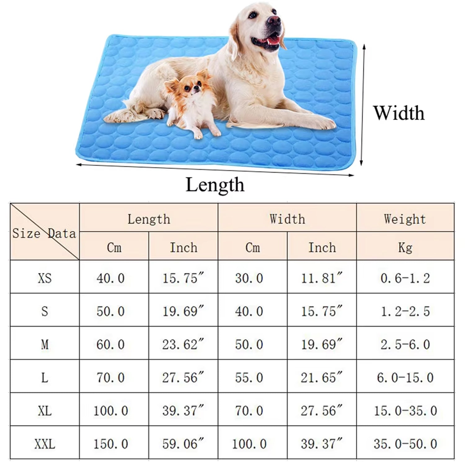 Snoopelsa Pet Cooling Gel Mat for Dogs and Cats