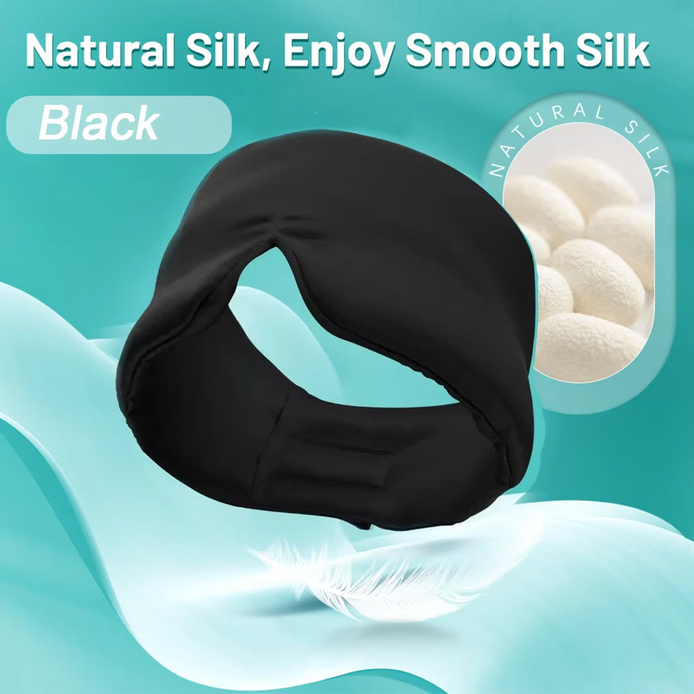 Snoozyxe 100% Blackout Silk Sleep Mask for Side Sleepers
