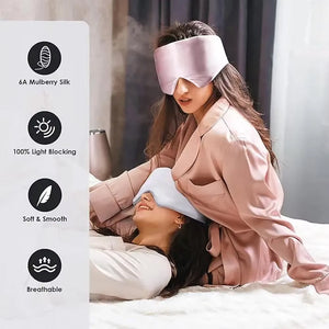 Snoozyxe 100% Blackout Silk Sleep Mask for Side Sleepers